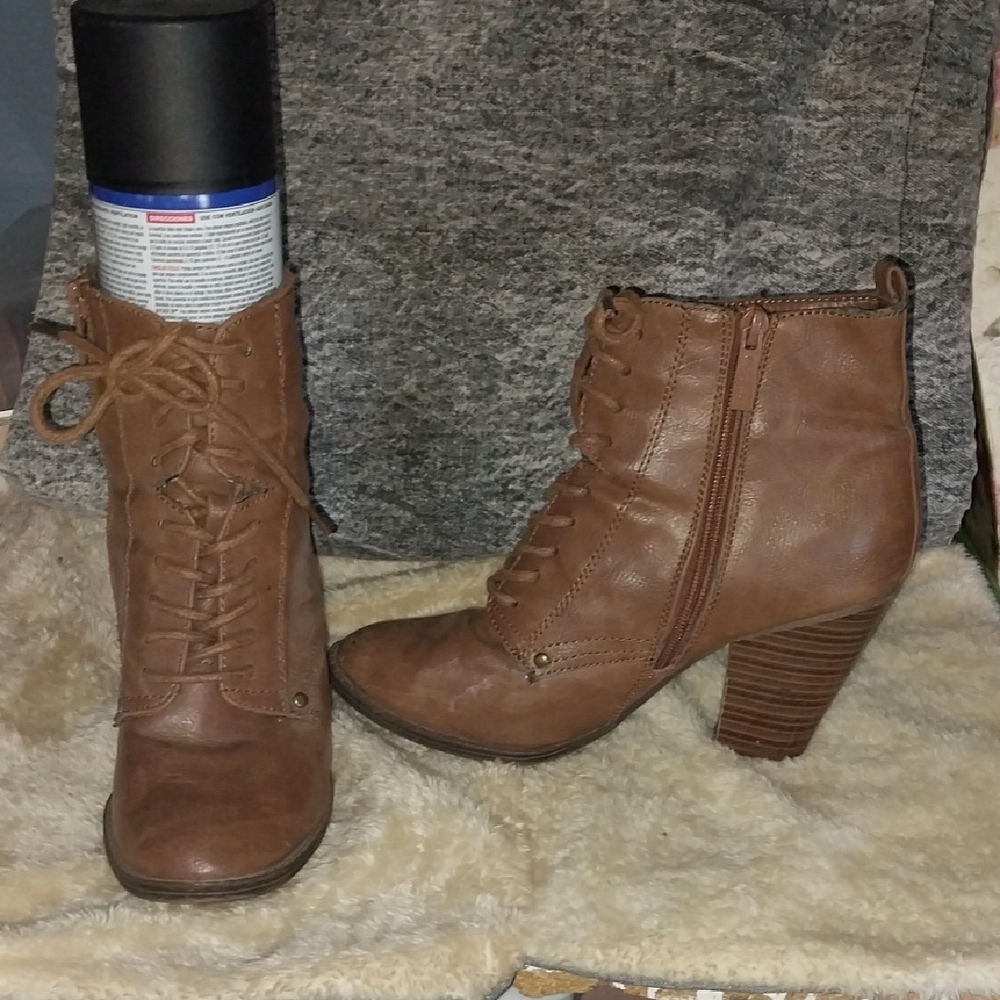 Brown Leather Ankle Boots